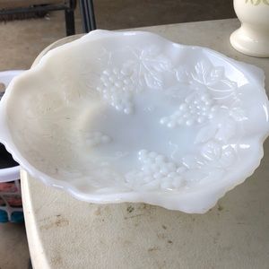 Vintage milk glass dish